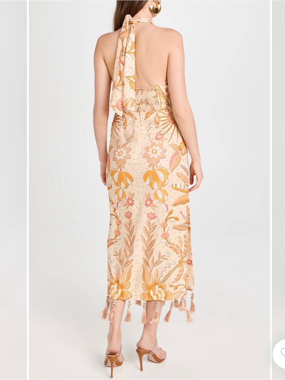 Farm Rio Jungle Chic Halter Dress with Tassels - Picture 3 of 5